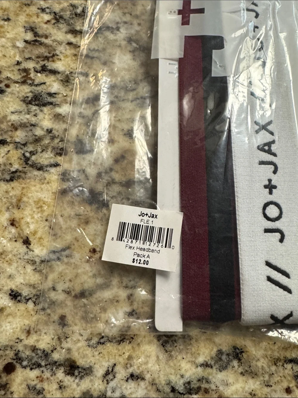 Jo+Jax Women's Elastic Headband Set - White & Burgundy